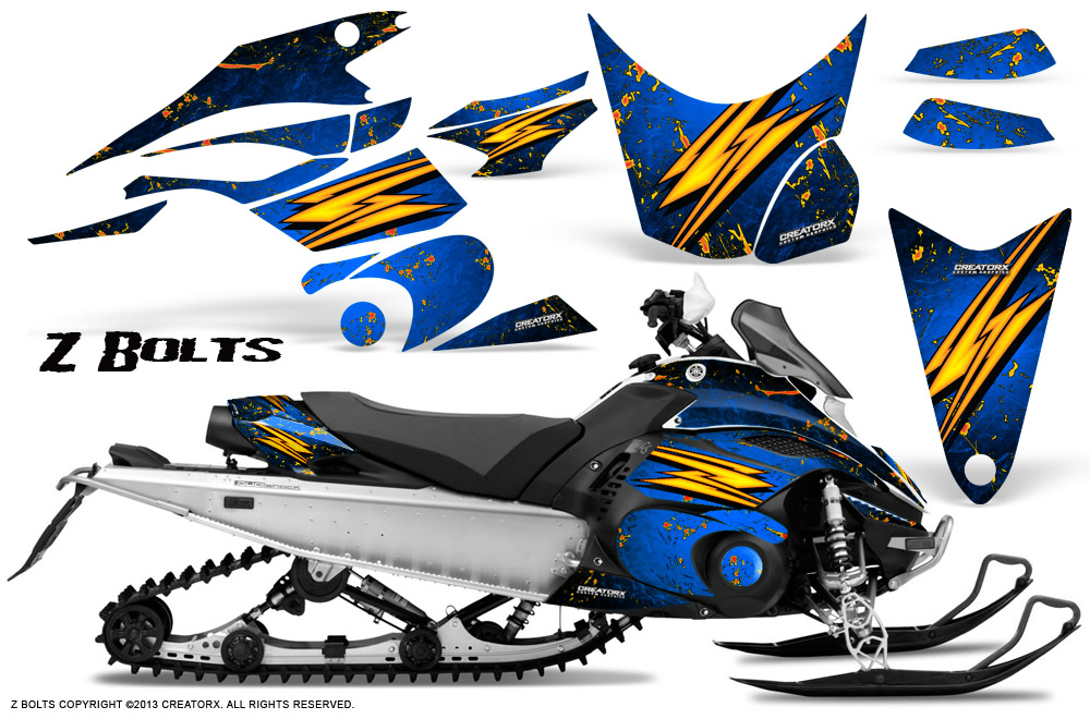 Yamaha FX Nytro 2010 Graphics Kit ZBolts Blue